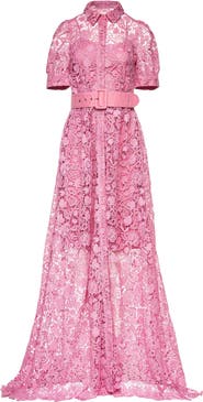 Vasiliki Ayah Collared Lace Gown
