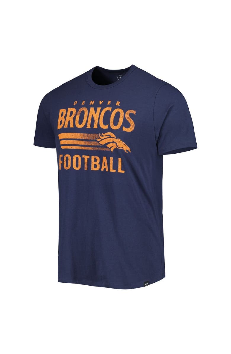 '47 Men's '47 Navy Denver Broncos Wordmark Rider Franklin T-Shirt, Alternate, color, Navy