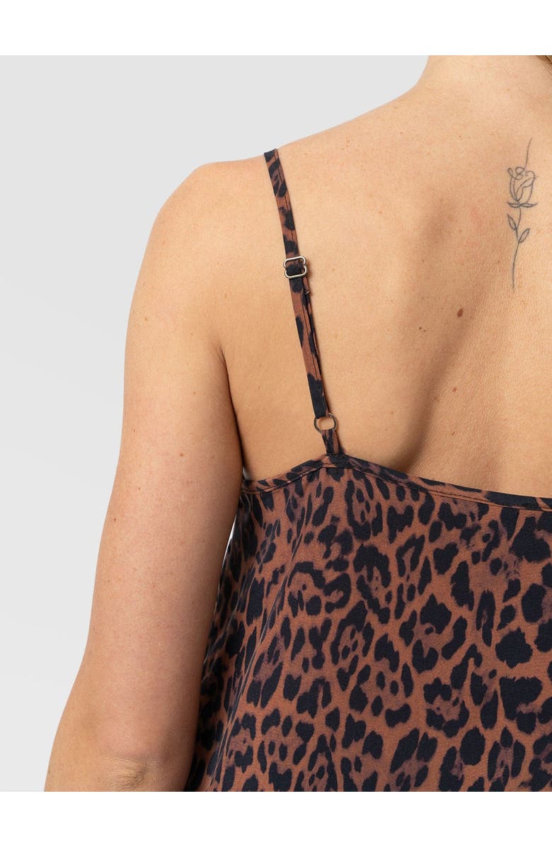 Saint + Sofia Harper Lace Cami, Alternate, color, Brown Leopard