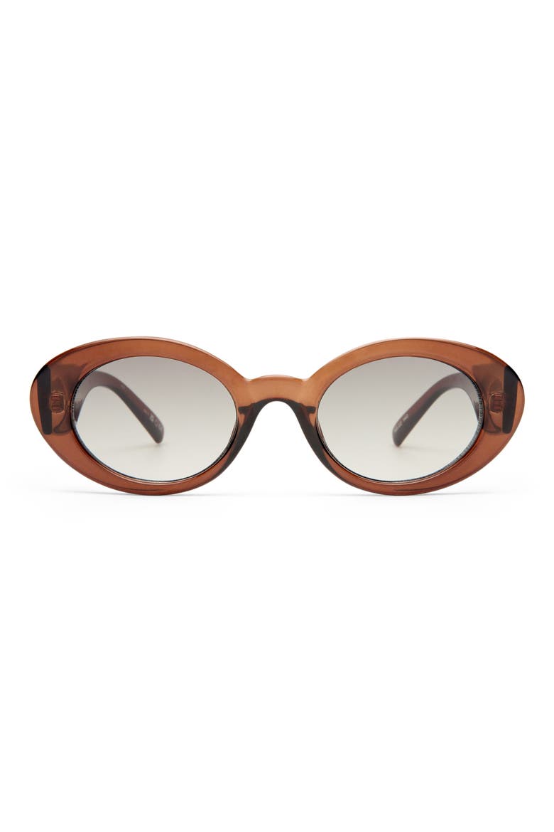 Nouveau Vie 50mm Oval Sunglasses, Main, color, CHOCOLATE BROWN