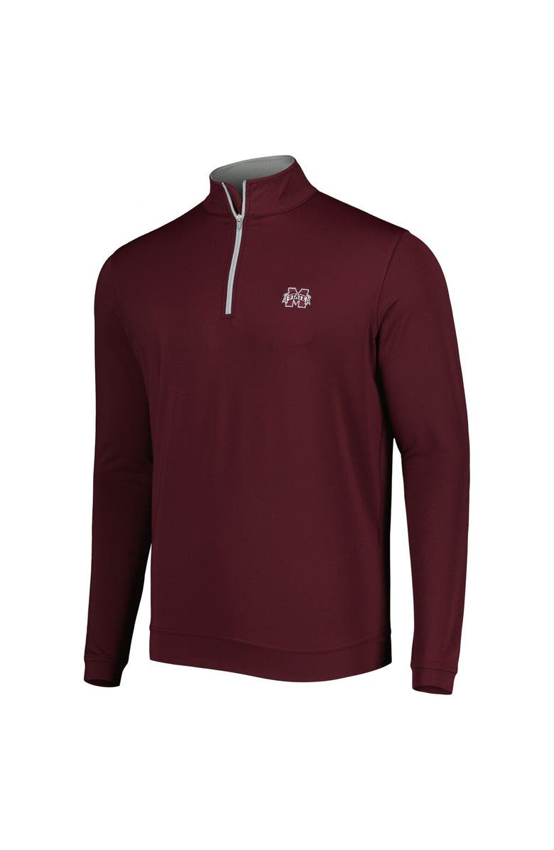 Peter Millar Men's Peter Millar Maroon Mississippi State Bulldogs Perth Quarter-Zip Top, Alternate, color, 