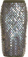 ZANKOV Matteo Pointelle Knit Paillette Merino Wool & Cashmere Sweater Skirt