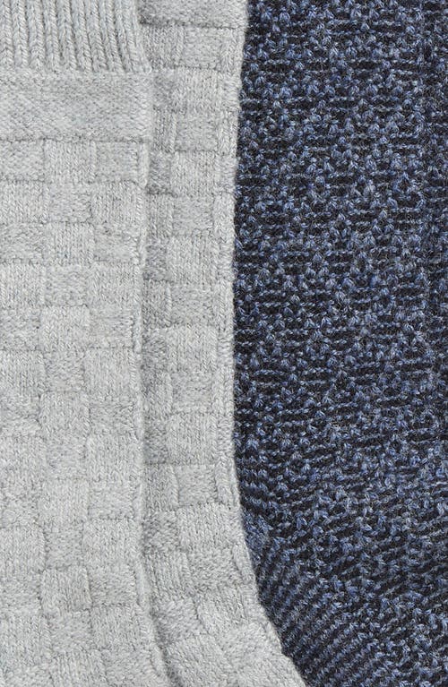 Hue Assorted 2-pack Textured Crew Socks In Blue