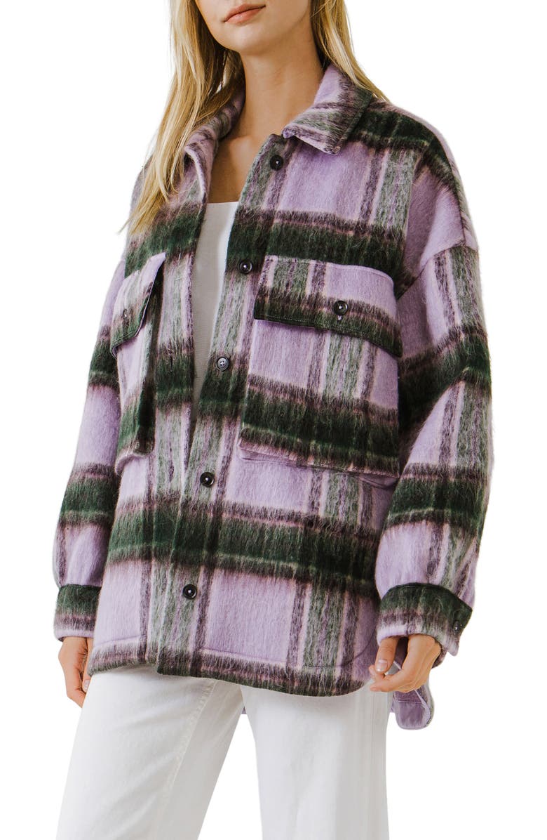 Grey Lab Plaid Shacket, Alternate, color, 