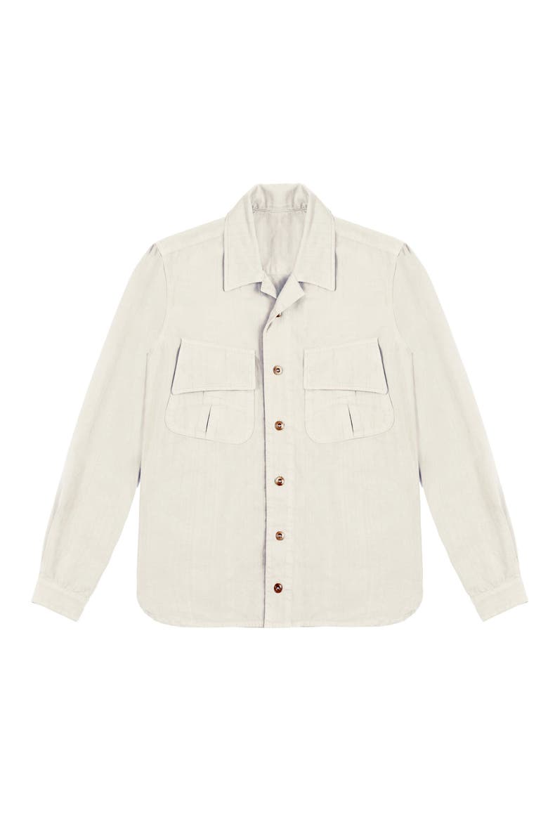 Meckongt Cotton Overshirt, Main, color, OFF WHITE