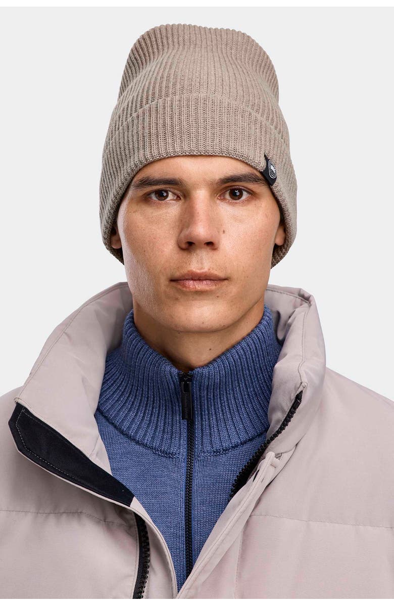 Canada Goose Cotton Rib Beanie, Alternate, color, Limestone