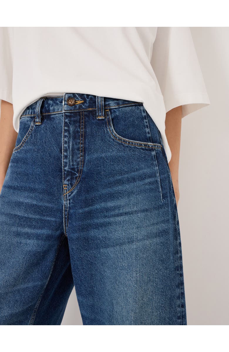 Hush Faith Turn Up Barrel Leg Jeans, Alternate, color, Authentic Blue Wash