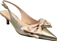 Jack Rogers Debra Pointed Toe Kitten Heel Slingback Pump