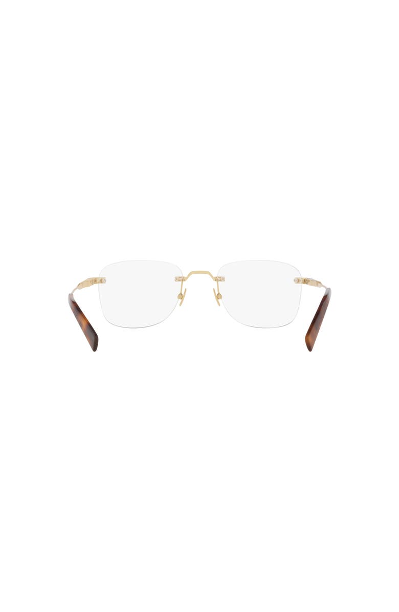 Saint Laurent 53mm Round optical glasses, Alternate, color, Gold