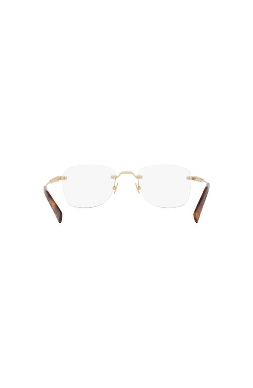 Saint Laurent 53mm Round Optical Glasses In Gold