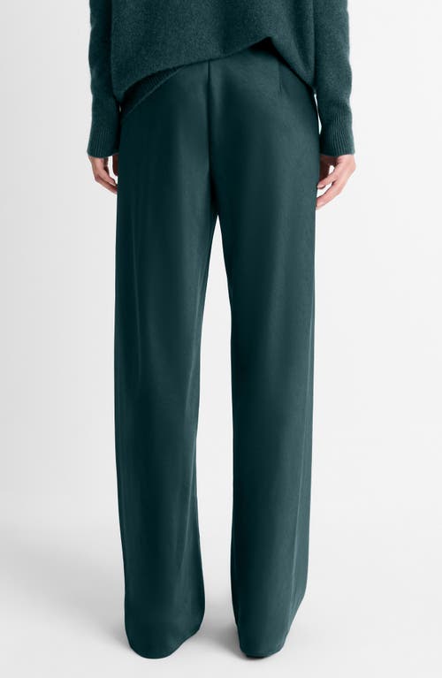 Vince Fluid High Waist Straight Leg Pants In Green
