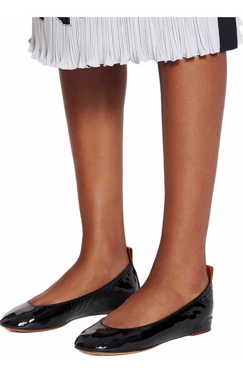Lanvin The Ballerina Flat In Patent Leather, Alternate, color,