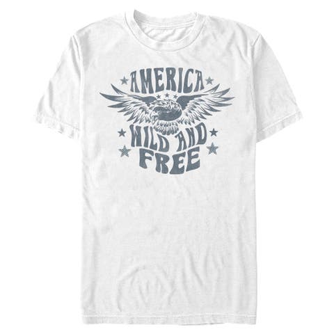 Men's Lost Gods America Wild and Free Bald Eagle  Graphic T-Shirt