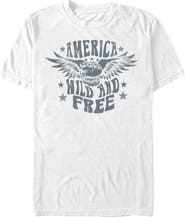 Lost Gods Men's Lost Gods America Wild and Free Bald Eagle Graphic T-Shirt