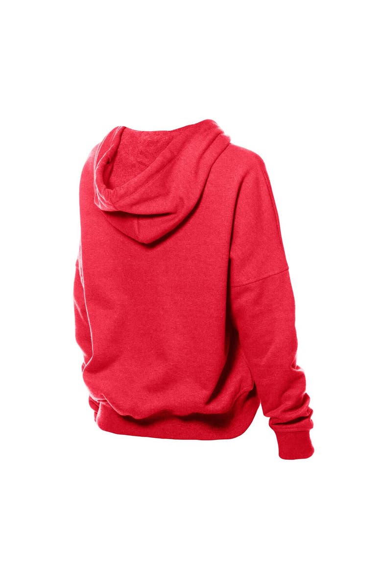 Women's New Era Red Kansas City Chiefs Throwback Boxy Hoodie Sweatshirt, Alternate, color, Red