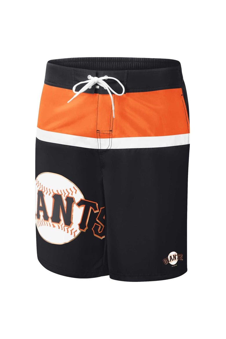 Men's G-III Sports by Carl Banks Black San Francisco Giants Sea Wind Swim Shorts, Alternate, color, Black
