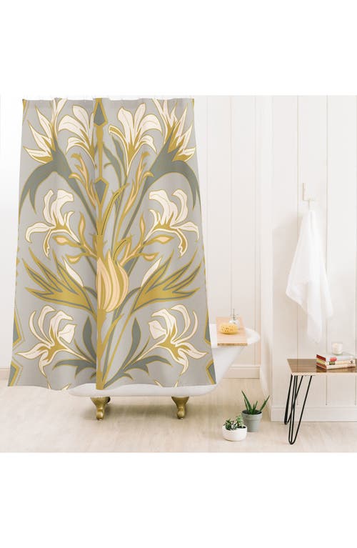 DENY DESIGNS DENY DESIGNS ART DECO FLOWERS SHOWER CURTAIN