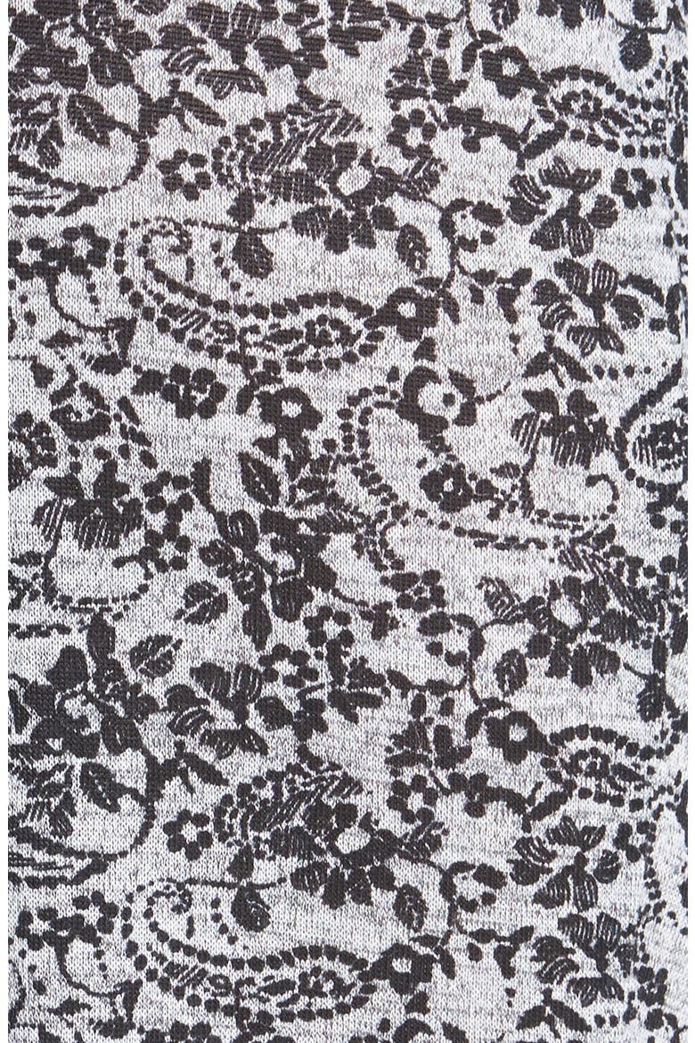 Floral Print Knit Jogger Pants, Alternate, color, BLACK / GREY