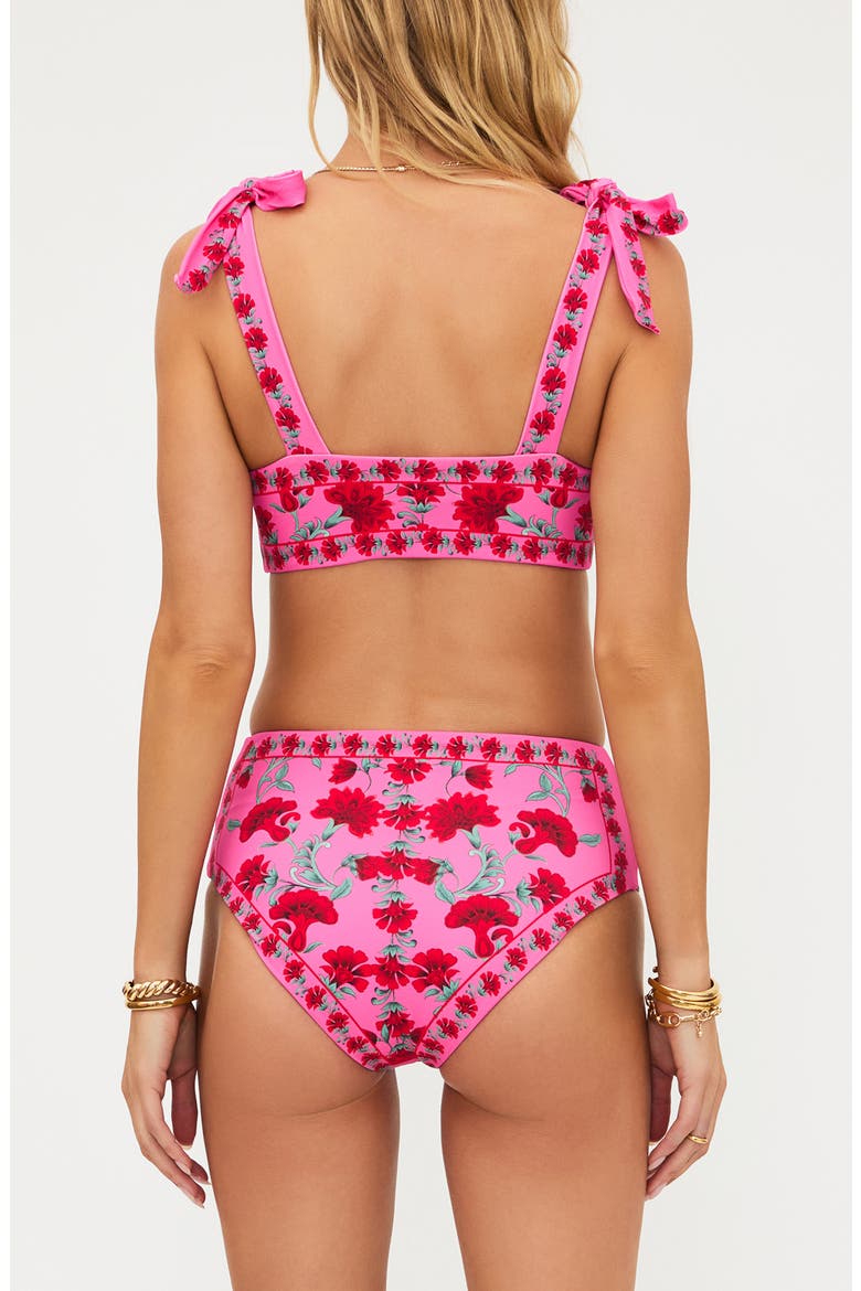 Marcella High Waist Bikini Bottoms, Alternate, color, REDWOOD FLORAL