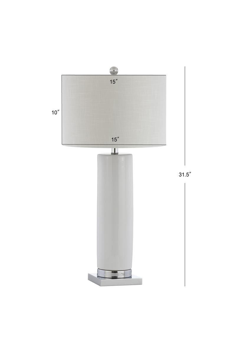 Dallas 31.5" Ceramic LED Table Lamp, Alternate, color, White/Chrome