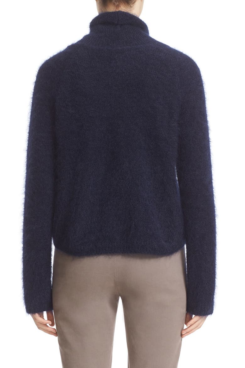 Mohair & Silk Turtleneck Sweater, Alternate, color, NAVY