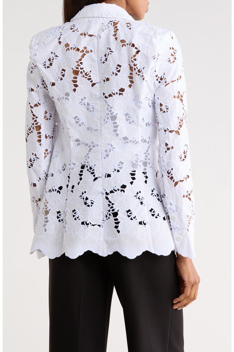 Clementine Lace Blazer, Alternate, color, WHITE
