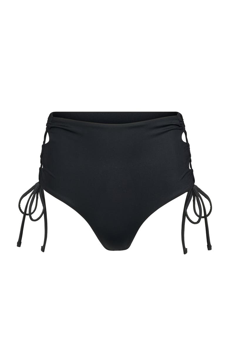 Tatiana Swimwear High-Waist Bikini Bottom, Alternate, color, Black