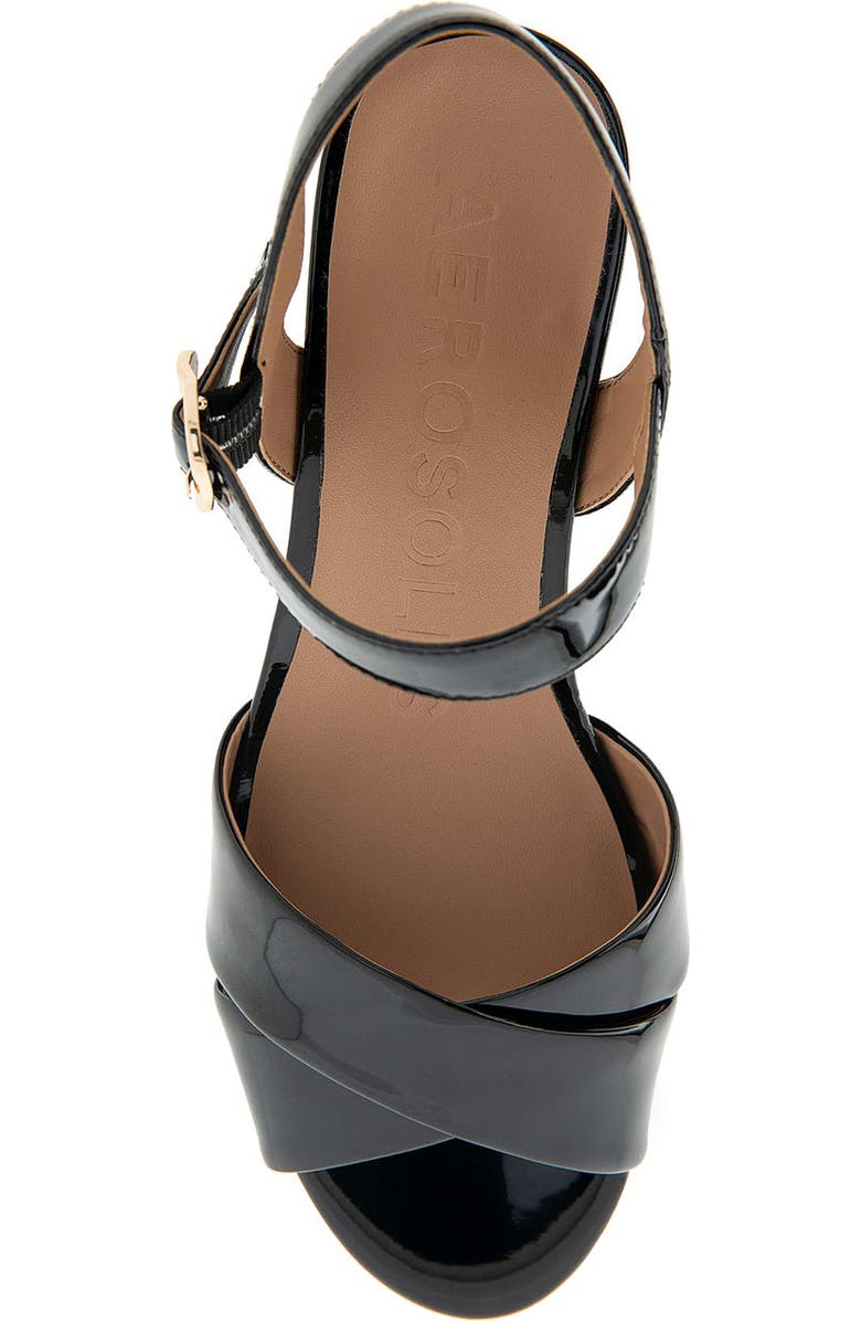 Aerosoles Cosmos Sandal - Wide Width Available, Alternate, color, Black Patent Pu