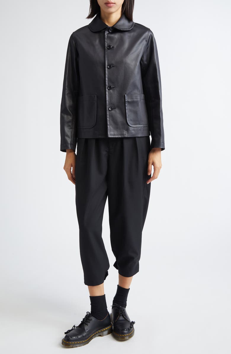 Tao Comme des Garçons Ester Boxy Satin Jacket, Alternate, color, Black