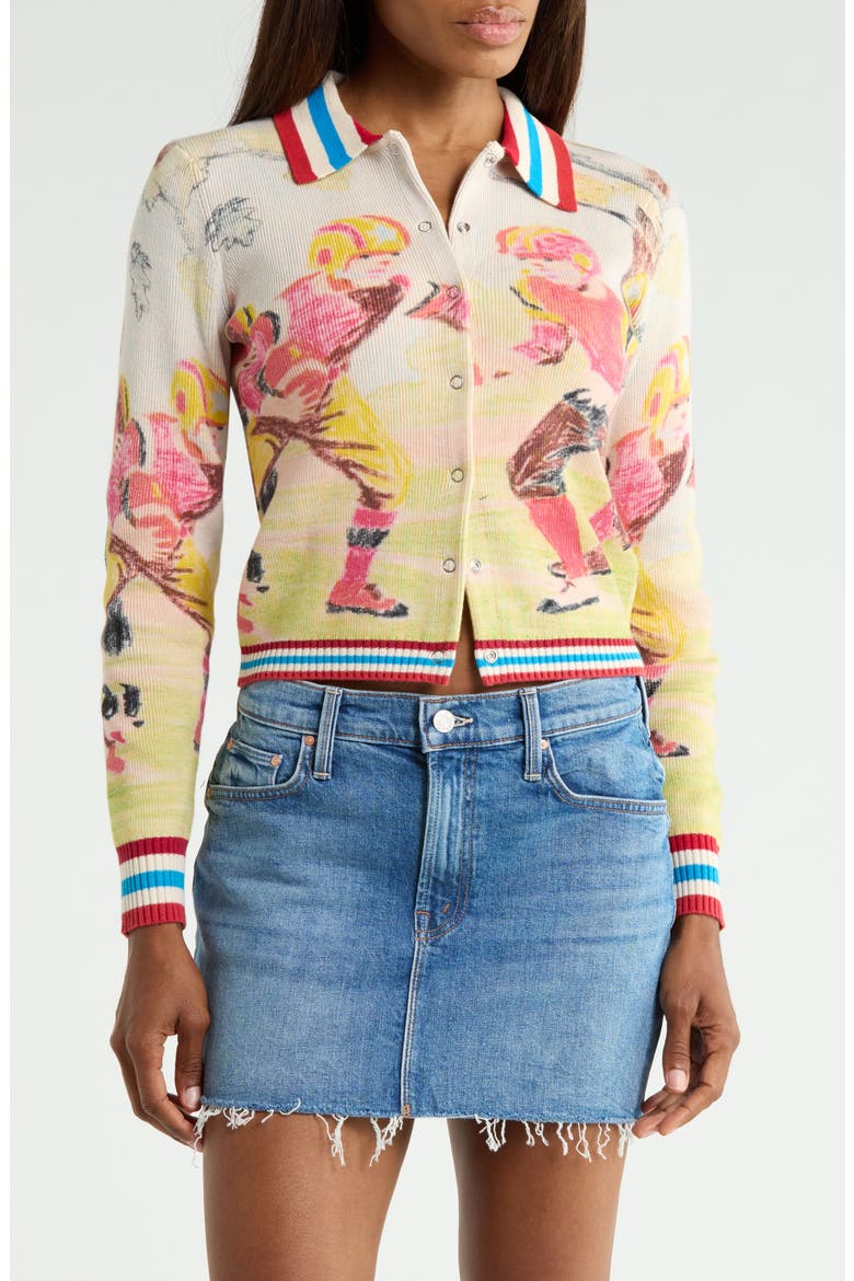 The Slim Raquette Cardigan, Main, color, SCRAMBLE
