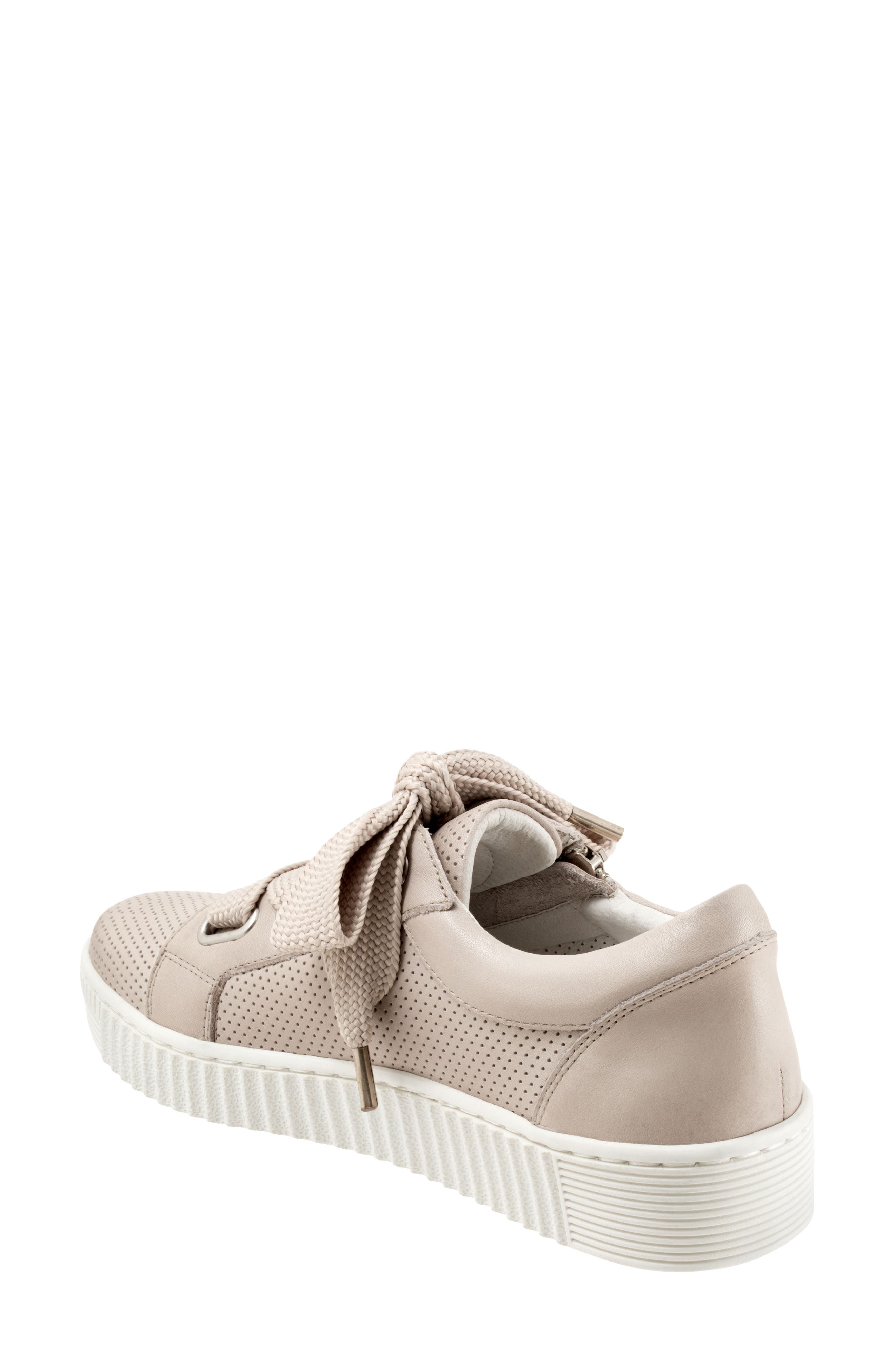 EOS FOOTWEAR Jovi Perforated Leather Sneaker, Alternate, color, Pebble