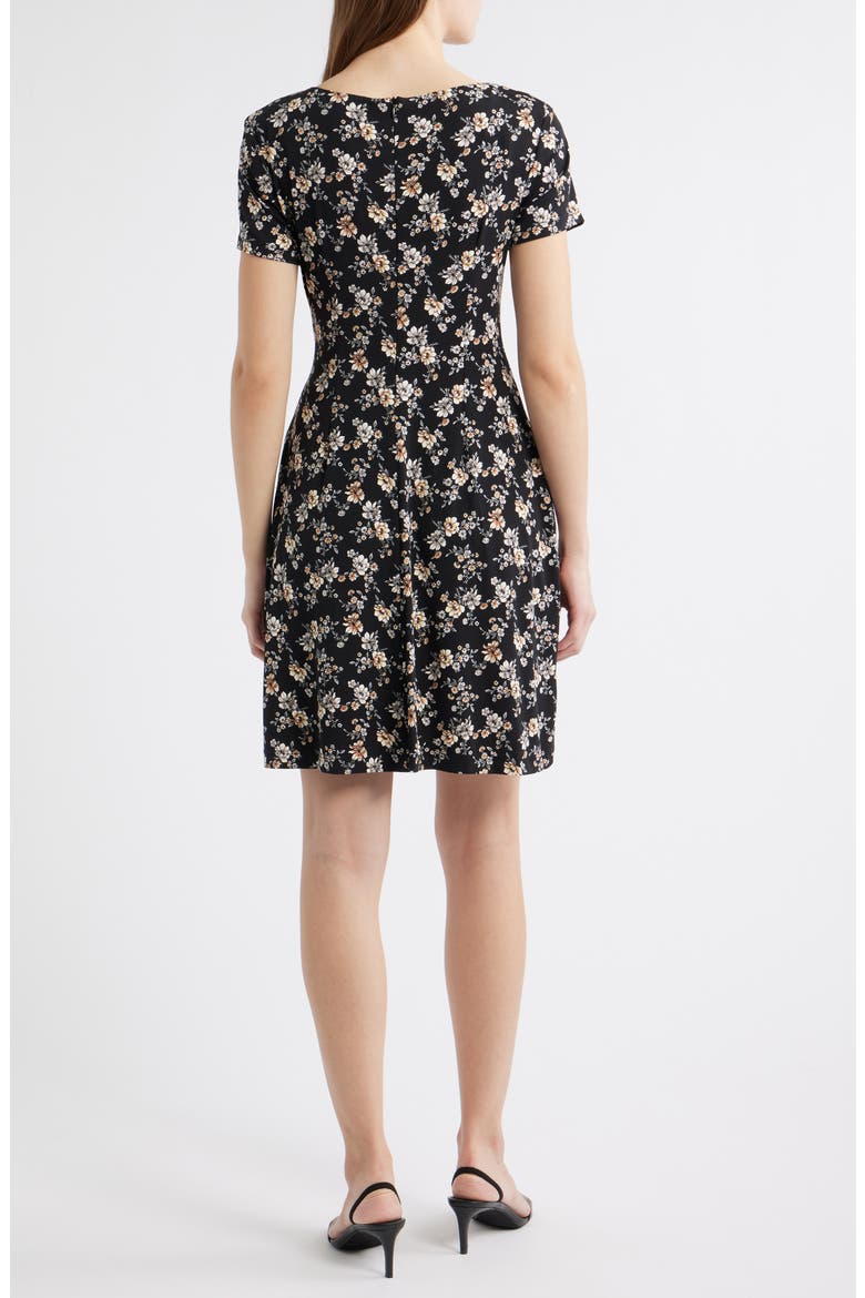 Floral Dress, Alternate, color, BLACK