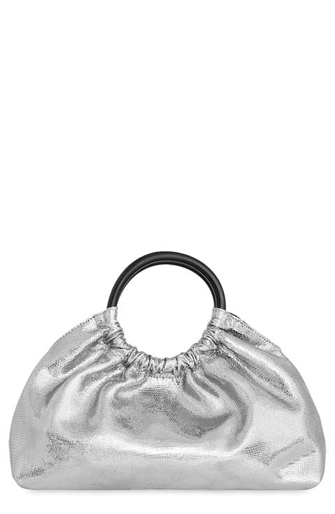 Mini Madeleine Metallic Leather Top Handle Bag