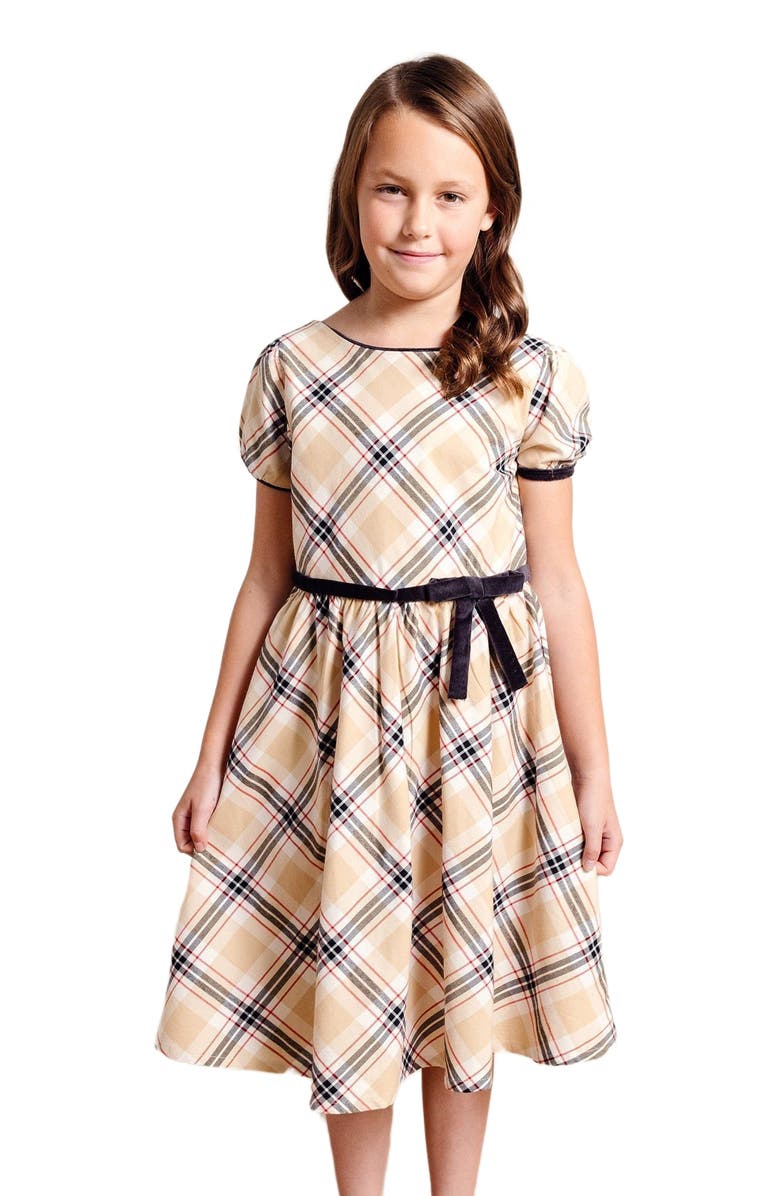 Hope & Henry Girls' Puff Sleeve Party Dress, Kids, Main, color,