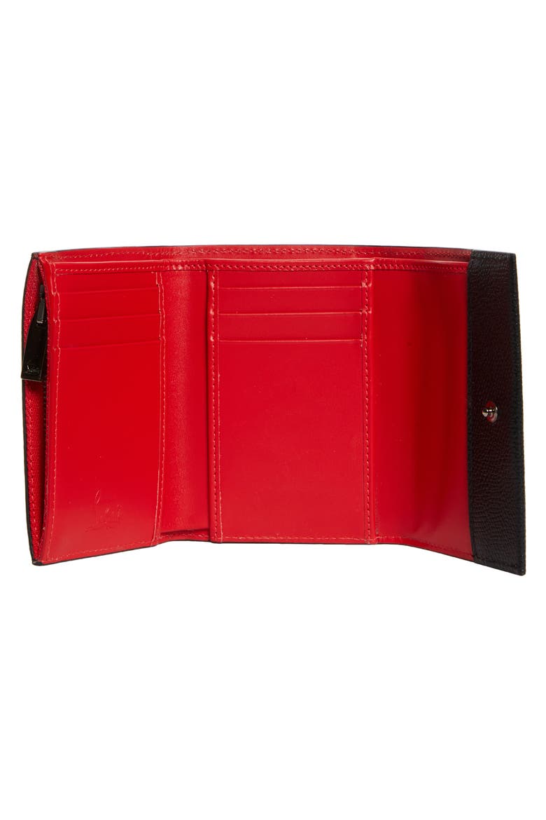 Mooncrest Compact Leather Trifold Wallet, Alternate, color, BLACK