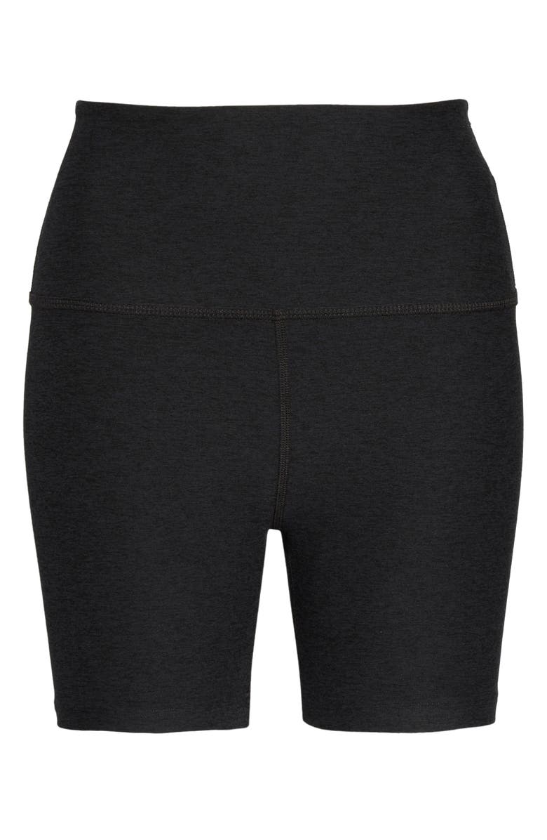 Beyond Yoga Keep Pace Space Dye Bike Shorts, Alternate, color, Darkest Night