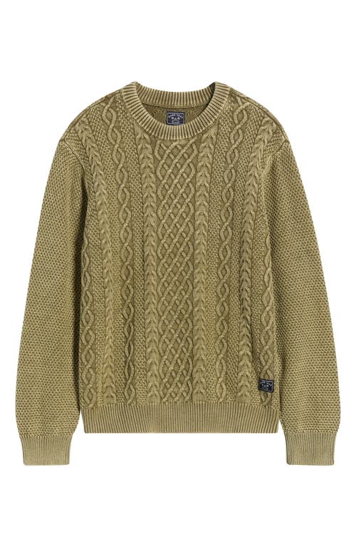Dark Seas Big Sur Mixed Stitch Sweater In Green