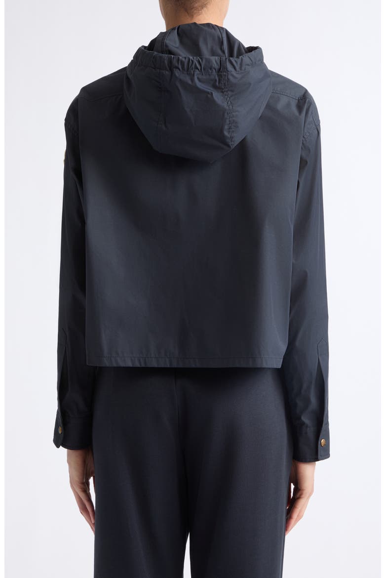 Hooded Cotton & Nylon Shirt Jacket, Alternate, color, BLUE