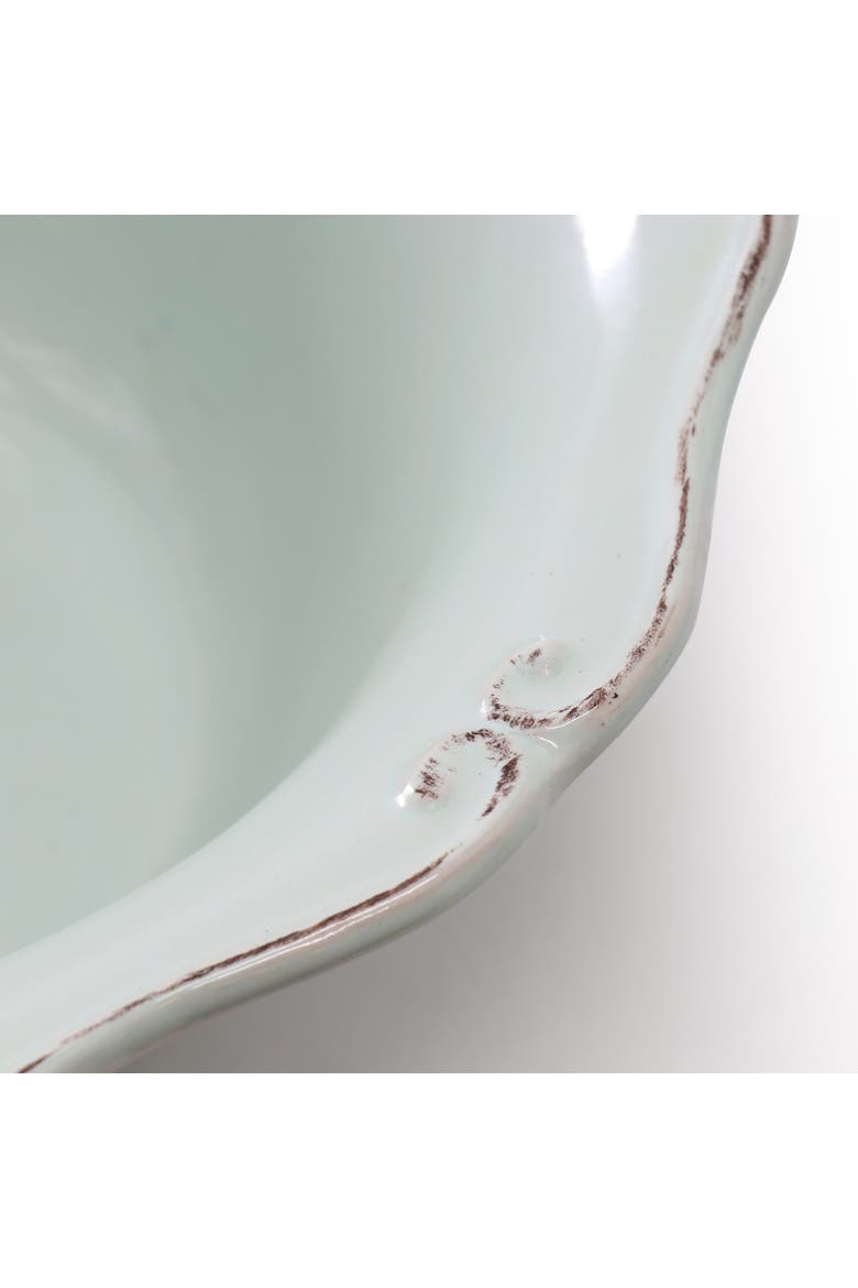 2 Piece 10 Inch Scalloped Stoneware Serving Bowl Set, Alternate, color, Brown
