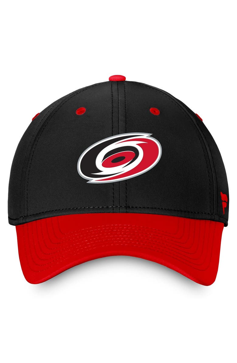FANATICS Men's Fanatics Branded  Black/Red Carolina Hurricanes Authentic Pro Rink Two-Tone Flex Hat, Alternate, color, 