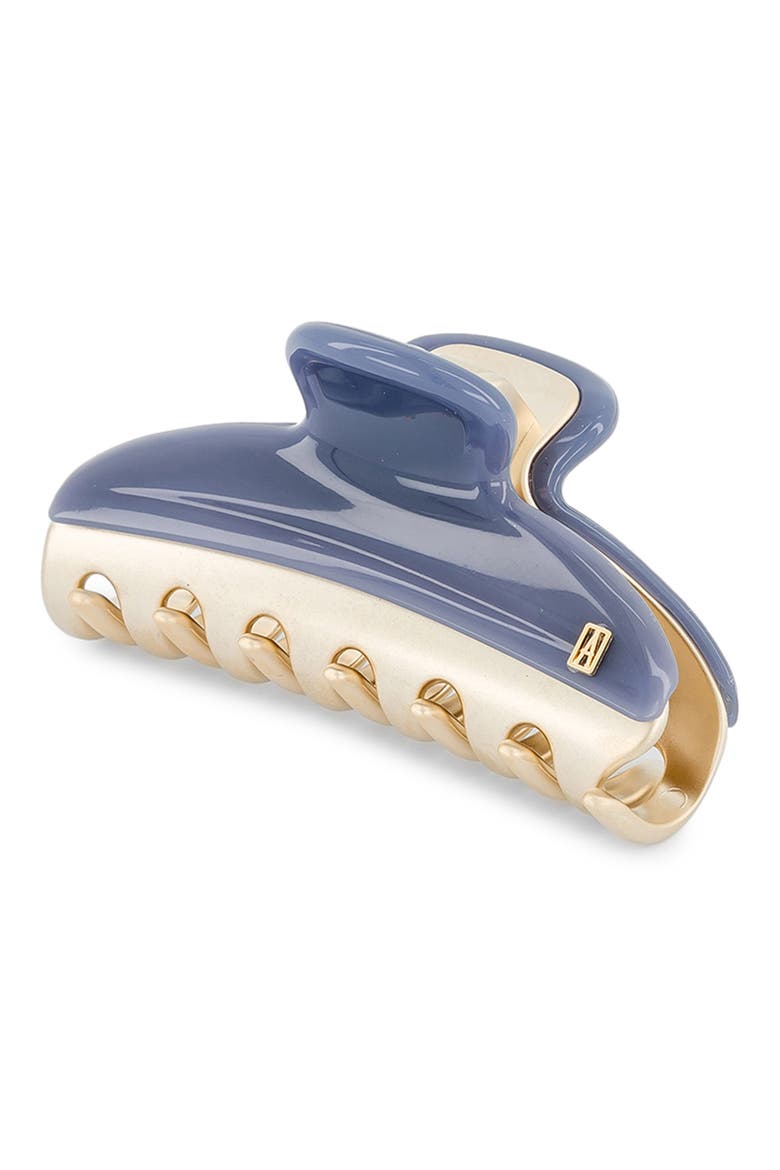Vendome Medium Claw Hair Clip, Main, color, NAVY BLUE