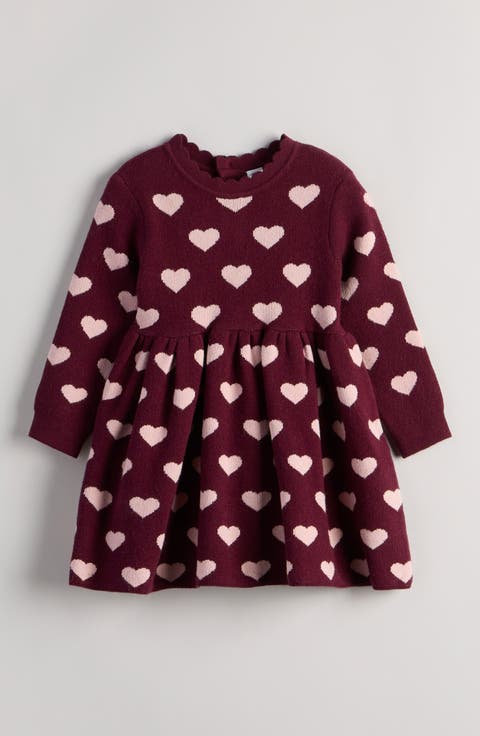 Heart Sweatshirt Dress