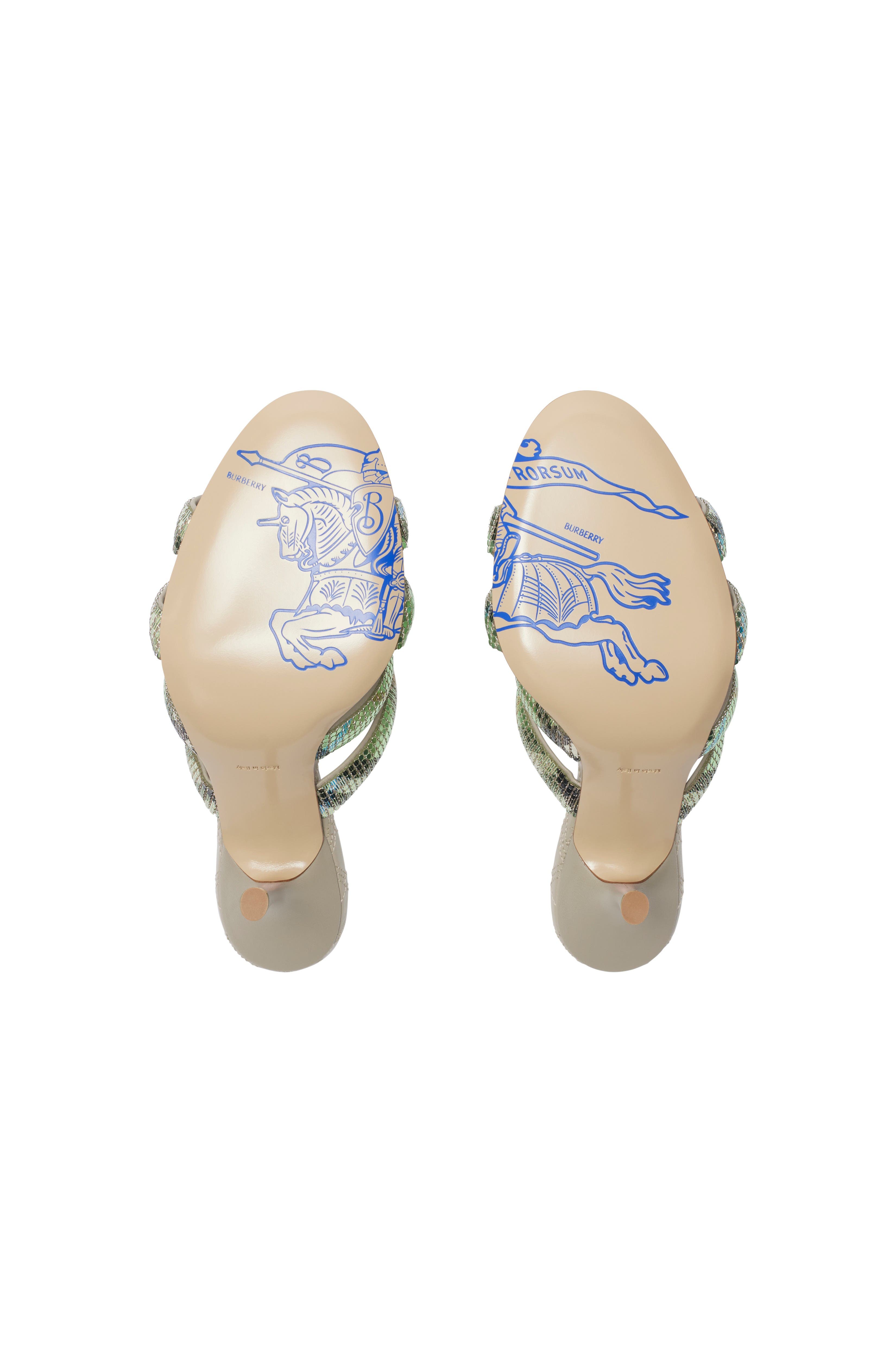 Burberry Check Mesh Mews Strap Mules, Alternate, color, 