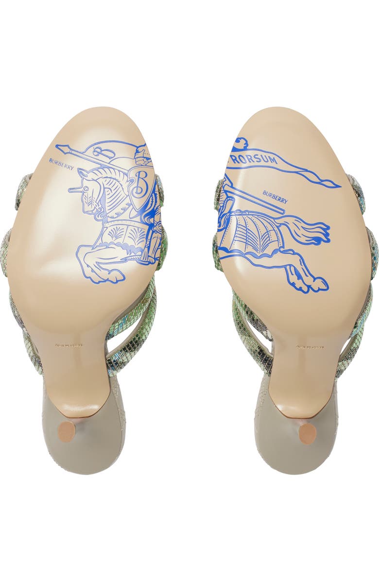 Burberry Check Mesh Mews Strap Mules, Alternate, color,