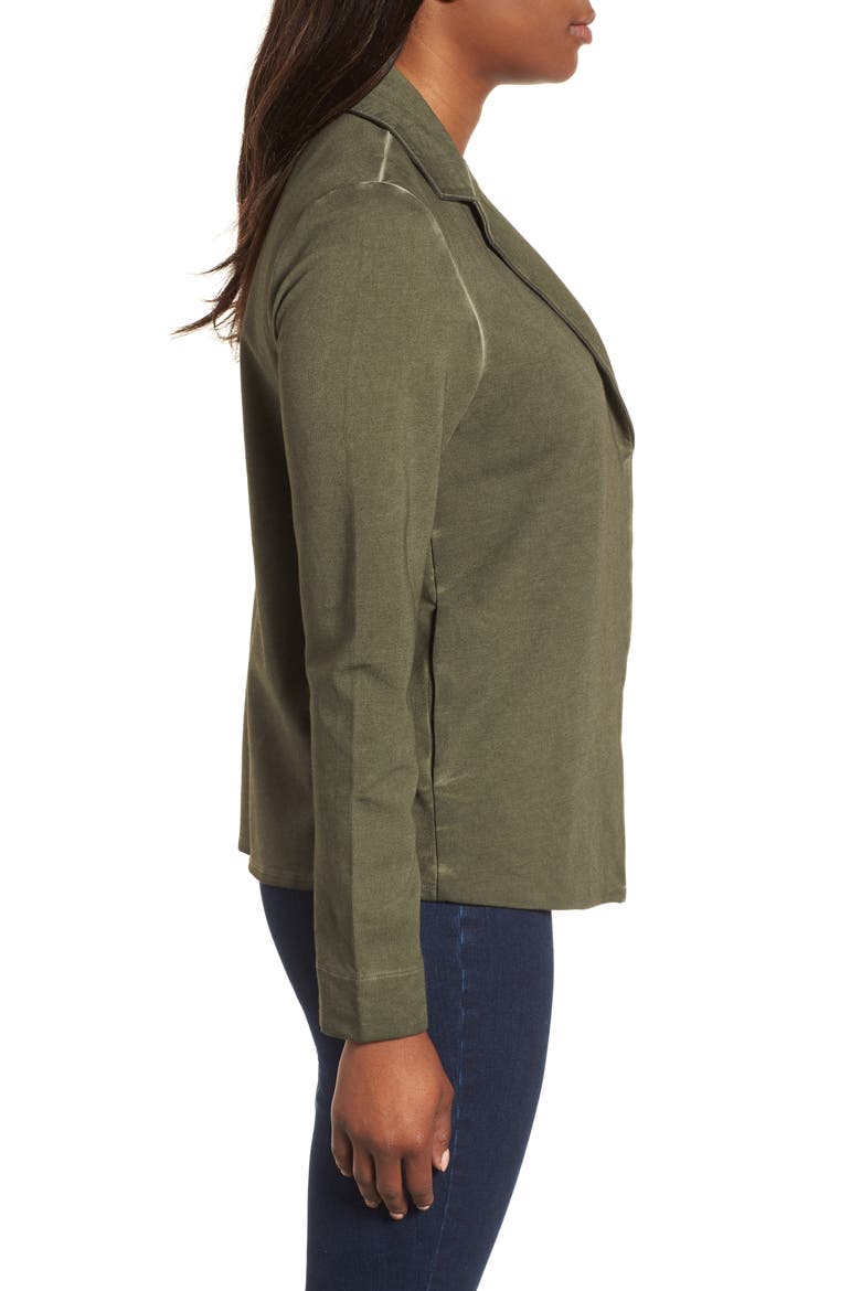 Stretch Cotton Blazer, Alternate, color, MOSS
