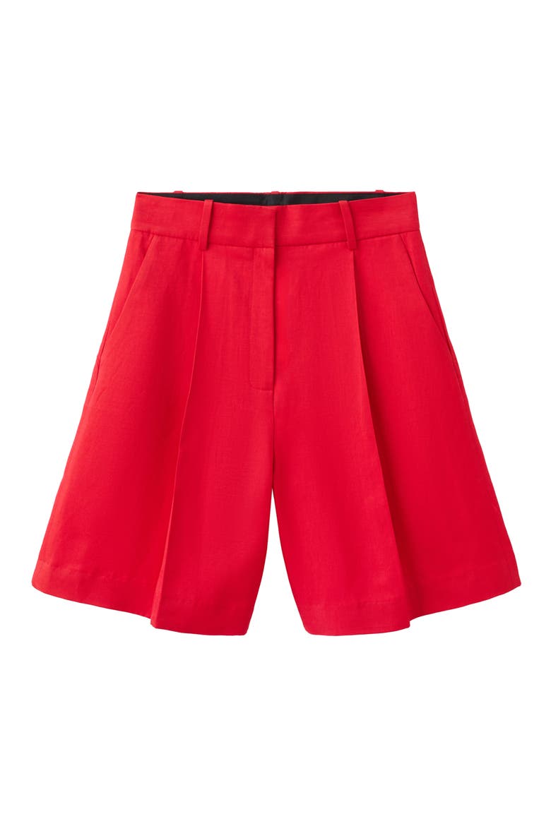 Straight Fit Bermuda Shorts, Main, color, RED