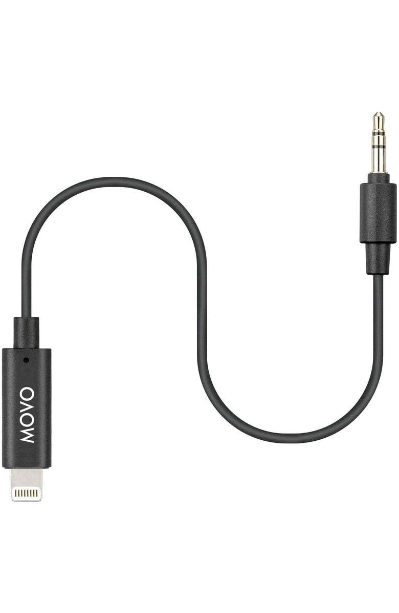 MOVO IMA-4 TRS to Lightning Adapter - Compatible with iPhone and iOS Devices, Main, color, Black