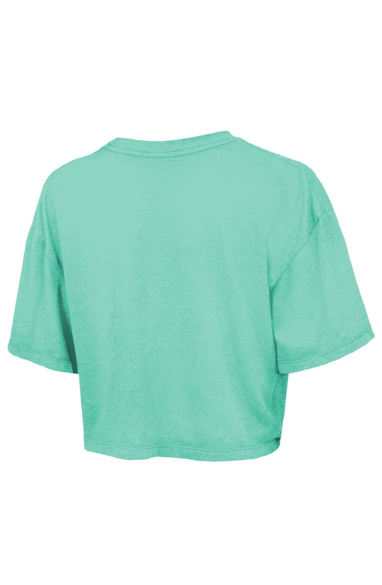 Majestic Threads Women's Majestic Threads Mint New York Liberty Chalk Stripe Boxy Crop Top, Alternate, color, Mint