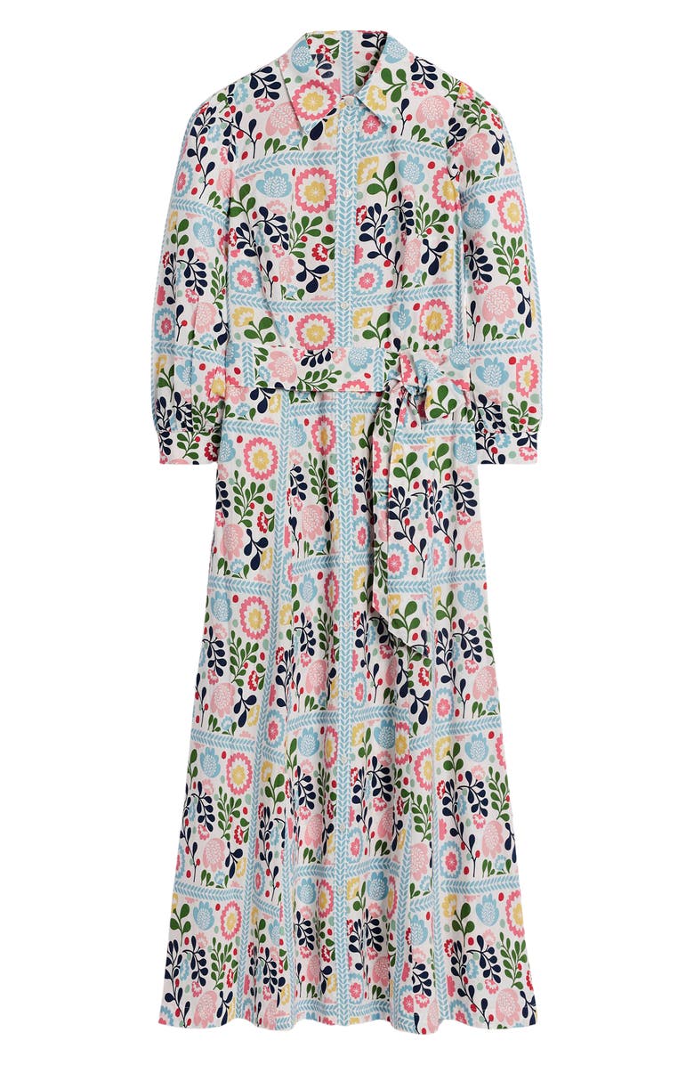 Boden Clara Floral Print Cotton Maxi Shirtdress, Alternate, color, 