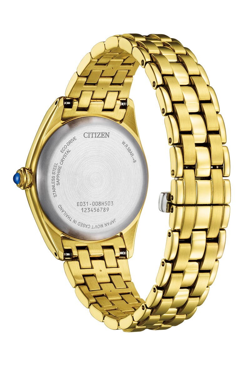 Classic Goldtone Bracelet Watch, 33mm, Alternate, color, BLUE/ GOLD-TONE